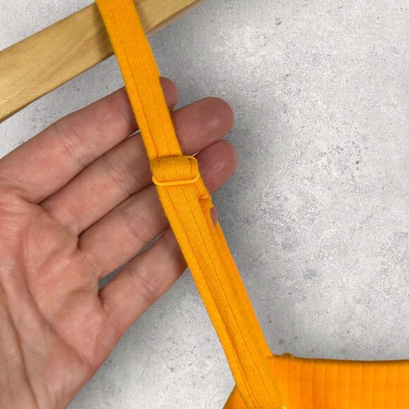 NWT Free People Marissa Bodysuit Tangerine Size XS Orange Square Neck Thong New - Picture 8 of 14